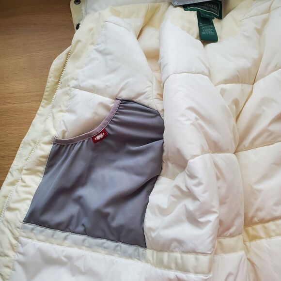 NWT Vintage Y2K L.L. Bean Pale Yellow Parka - Picture 9 of 11